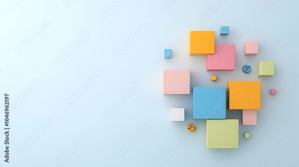 Aufkleber Vibrant geometric prism shapes floating over a sleek gradient backdrop a minimalist design suitable for social media posts banners and covers