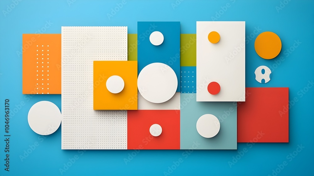 Poster minimalist geometric prism shapes in a vibrant gradient background designed for modern covers banner