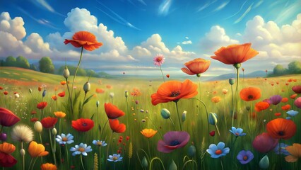 Obraz premium Blooming Poppy Paradise