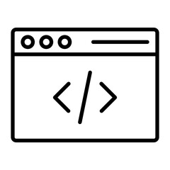 Browser Vector Line Icon Design