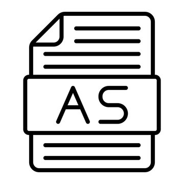 As Vector Line Icon Design