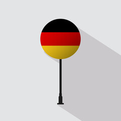 Germany National Circle Sign Flag Vector Illustration