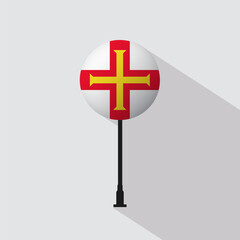 Obraz premium Guernsey Circle Sign Flag Vector Illustration