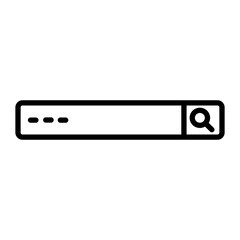 Search Bar Vector Line Icon Design