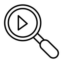 Video Vector Line Icon Design