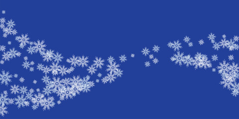 blue and white snowflake on a deep blue background. Perfect for holiday designs and winter decor