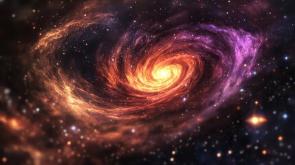 Fototapeta premium colorful galaxy background featuring a spectacular supernova nebula, swirling with brilliant hues and star clusters, drawing the viewer into the depths of space and imagination