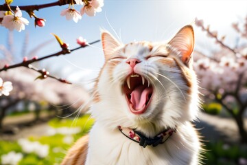 yawning cat
