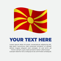 Macedonia Flag Banner Background Template © Vectoro