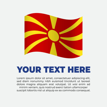 Macedonia Flag Banner Background Template