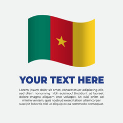 Cameroon Flag Banner Background Template