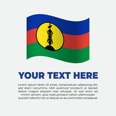 Fototapeta premium New Caledonia Flag Banner Background Template