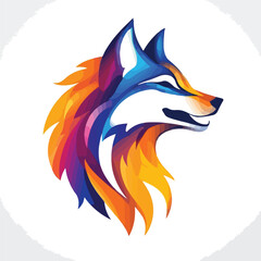 Naklejka premium Abstract Wolf Logo Design Template Vector Illustration