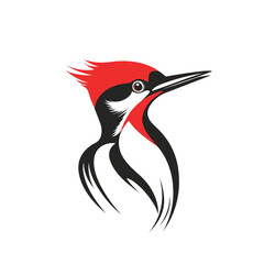 Fototapeta premium Modern Abstract Woodpecker Logo Design Template Vector
