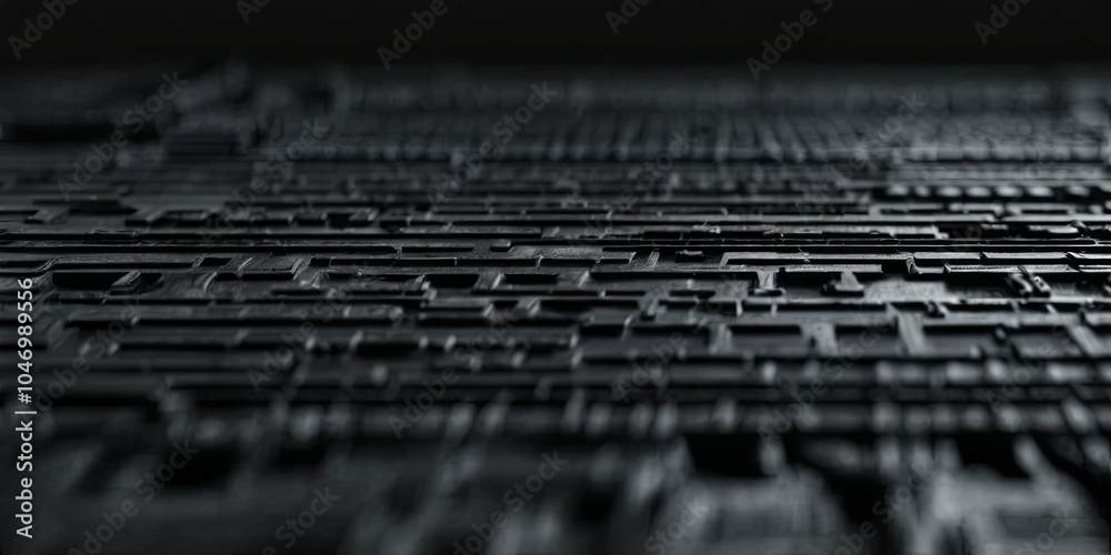 Aufkleber a close up of a black and white image of a building with many squares
