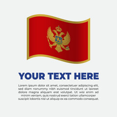 Montenegro Flag Banner Background Template