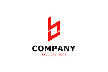 letter m red minimal logo