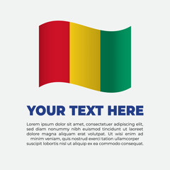 Fototapeta premium Guinea Flag Banner Background Template
