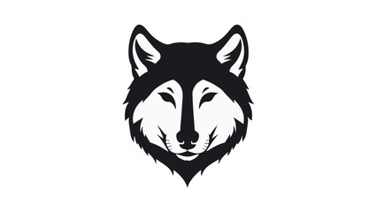 Obraz premium wolf head simple vector