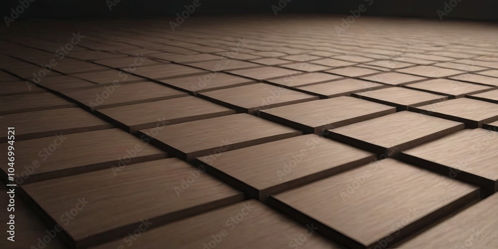 Poster a close up of a wooden floor with many small squares