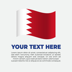 Bahrain Flag Banner Background Template