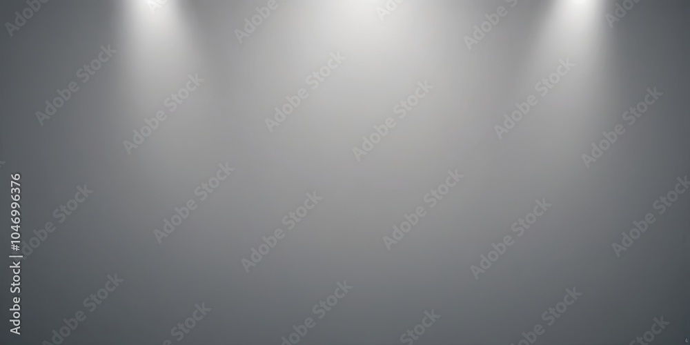 Poster a gray background with three lights shining on it