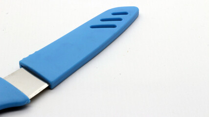 Blue knife with cover isolated
