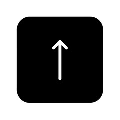 An icon typically used to signify uploading or an upward action within a square context