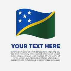 Fototapeta premium Solomon Islands Flag Banner Background Template