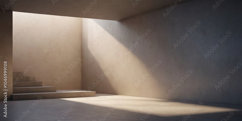Poster A room with a large window that lets in a lot of light