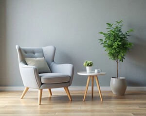 white arm chair in a isolated room