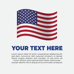 USA Flag Banner Background Template