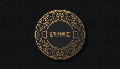 Luxury gold border pattern background