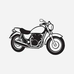 Obraz premium Motorcycle silhouette line art vector file.