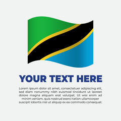 Fototapeta premium Tanzania Flag Banner Background Template
