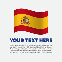 Obraz premium Spain Flag Banner Background Template