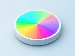 Obraz premium Color Picker: Minimalist Style Icon Symbolizing Hue Spectrum and Colour Samples