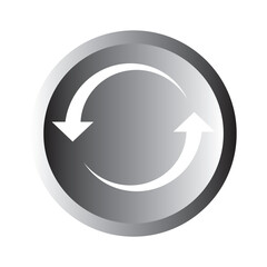 Restart icon vector. Reload, refresh and restart icon for website design. vector illustration.