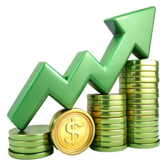 euro coins and graph