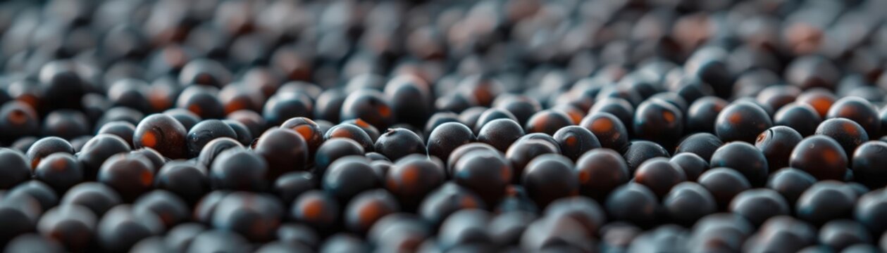 Close-up RAW Style of Sturgeon caviar harvesting, luxury food production