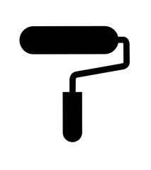 paint roller icon vector with simple design