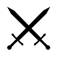 vector crossed swords on white background