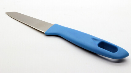 Blue knife with cover isolated