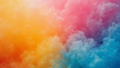 Fototapeta premium Cloud-Like Blend Of Orange, Pink, And Blue Hues