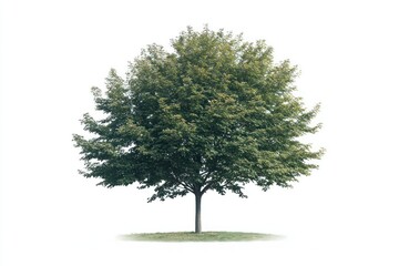 Fototapeta premium Lush Green Tree Isolated on White Background
