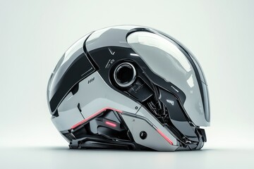 Fototapeta premium Futuristic Tech Helmet Design in Modern Style