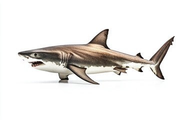Obraz premium Realistic Shark Swimming in Clear Water