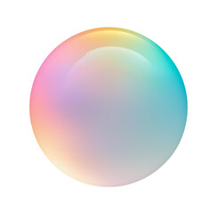 Round gradient light leak isolated on transparent background. PNG file, cut out