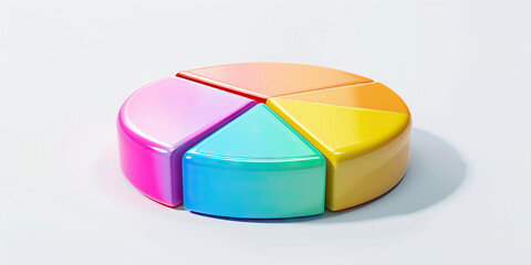 A colorful pie chart illustrating the percentage breakdown of customer demographics for an online retailer in Europe.