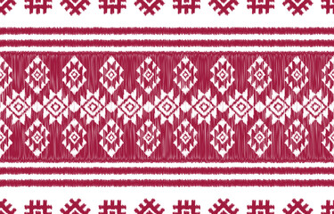 Geometrics Ikat ethnic design.Ikat seamless pattern in tribal, folk embroidery abstract wave art. ornament print. Ikat Design for wallpaper,carpet, clothing, fashion, fabric	